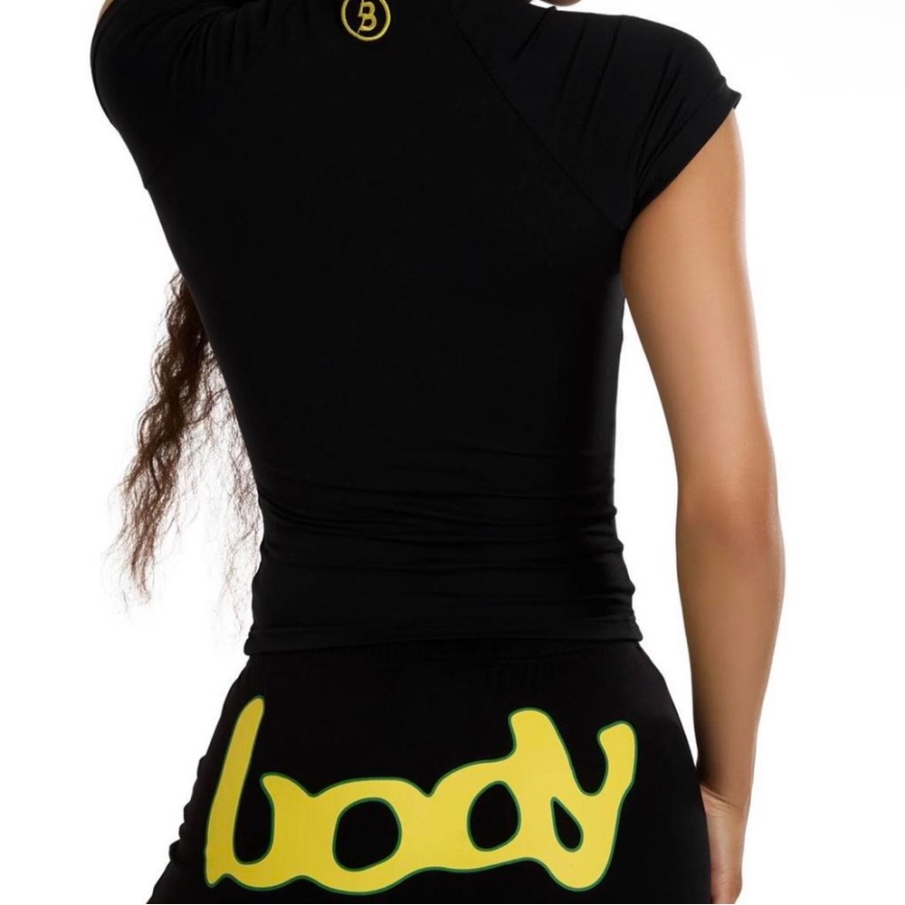 Black and Yellow Women's Crop Top